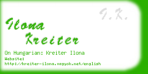 ilona kreiter business card